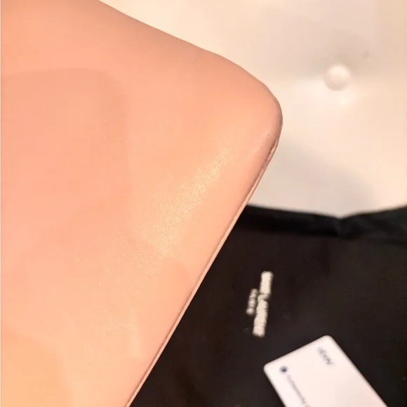 Saint Laurent YSL “Teen” Monogram Tassle Blush Leather Small Crossbody Bag - Picture 7 of 14